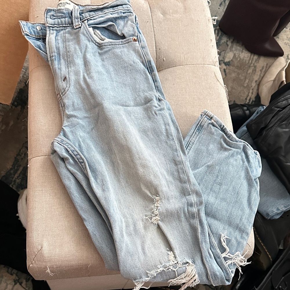 Abercrombie & Fitch Light Blue Straight Leg Jeans